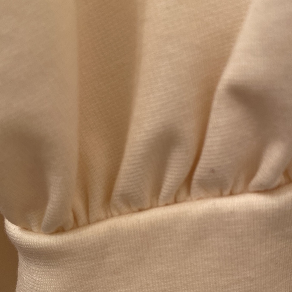 Zara Cream V-Neck Short Sleeve Blouse - Picture 5 of 7